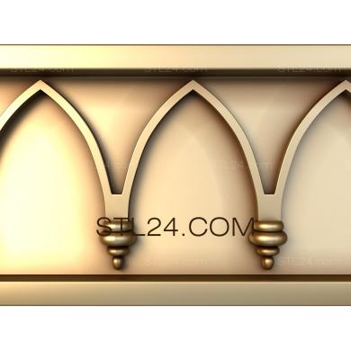 Фризы (Готические стенные арки, FRZ_0073) 3D модель для ЧПУ станка