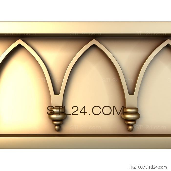 Frieze (Gothic wall arches, FRZ_0073) 3D models for cnc