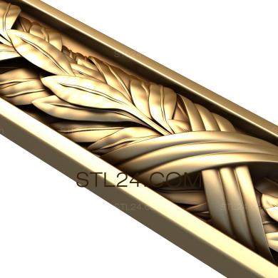 Frieze (Olive wreath, FRZ_0076) 3D models for cnc