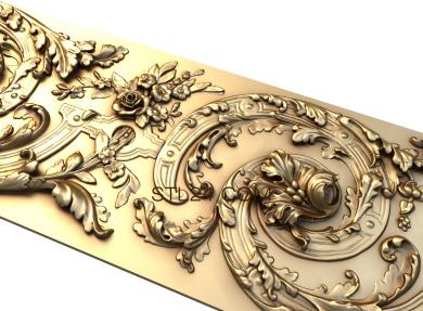 Frieze (Flower dance, FRZ_0082-9) 3D models for cnc