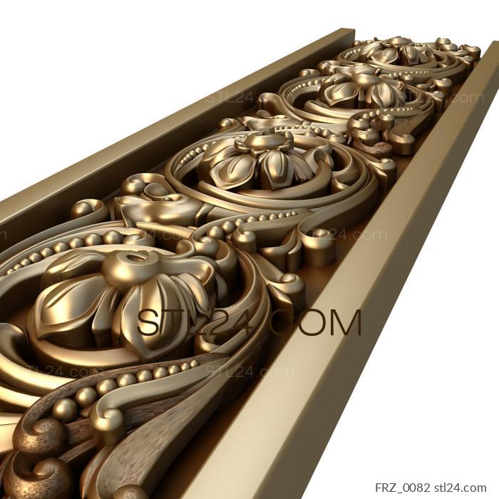 Frieze (Flower dance, FRZ_0082) 3D models for cnc