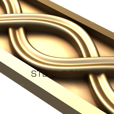Frieze (Two waves, FRZ_0083) 3D models for cnc