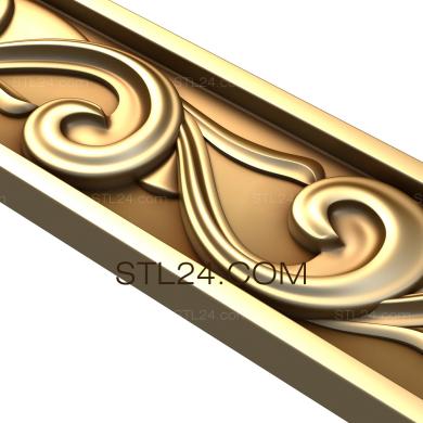 Frieze (Acanthus curls, FRZ_0085) 3D models for cnc