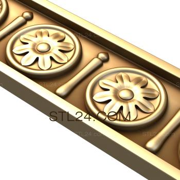 Frieze Gingerbread shape flowers 3d model