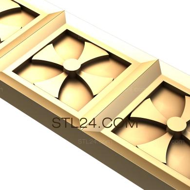 Фризы (Пряничные формы клевер, FRZ_0088) 3D модель для ЧПУ станка