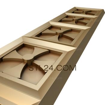 Frieze Gingerbread mold clover 3d model