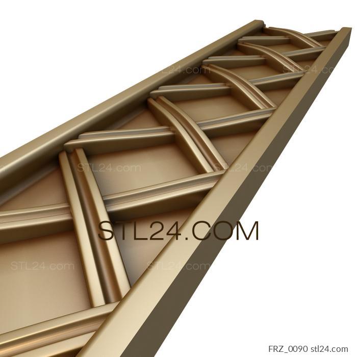 Frieze (The grid is paired, FRZ_0090) 3D models for cnc