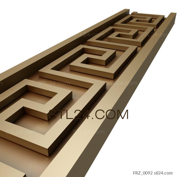 Frieze (Motives of greece, FRZ_0092) 3D models for cnc