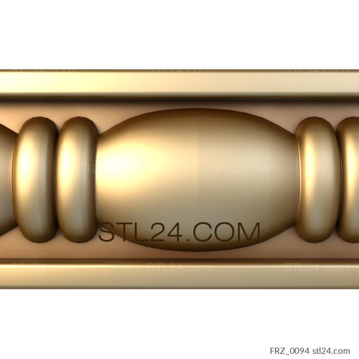 Frieze (Oval segments, FRZ_0094) 3D models for cnc