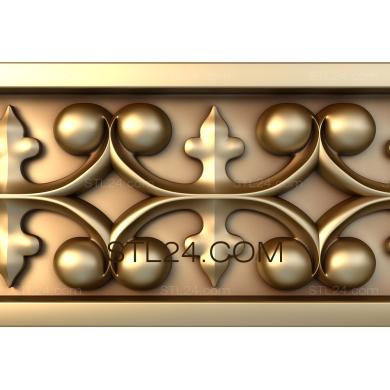 Frieze (Grid and pearls, FRZ_0095) 3D models for cnc