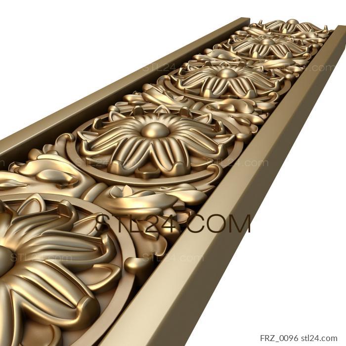 Frieze (The sun in the circle of the ribbon, FRZ_0096) 3D models for cnc