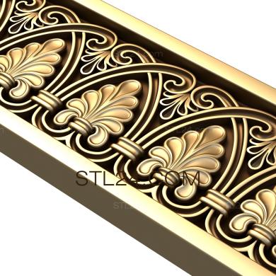 Frieze (Arches made of leaves are complex, FRZ_0098) 3D models for cnc