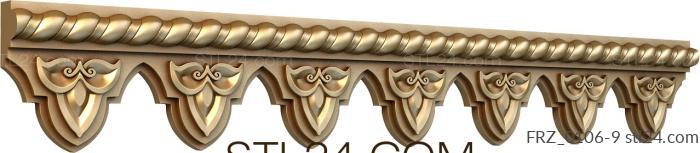Frieze (Flower corners, FRZ_0106-9) 3D models for cnc