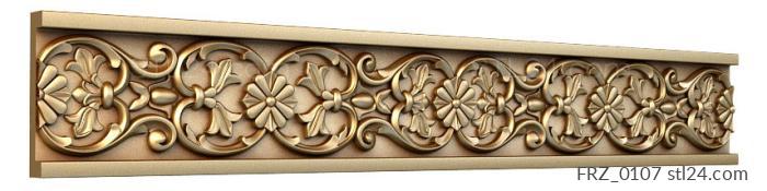 Frieze (Summer waltz, FRZ_0107) 3D models for cnc