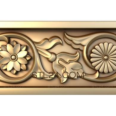 Фризы (Весенние мелодии, FRZ_0108) 3D модель для ЧПУ станка