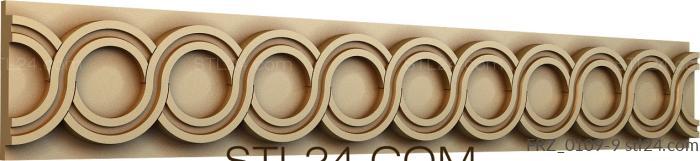 Frieze (Wavy lines, FRZ_0109-9) 3D models for cnc