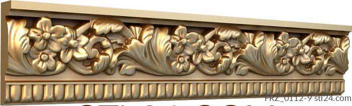 Frieze (Flower bouquets, FRZ_0112-9) 3D models for cnc