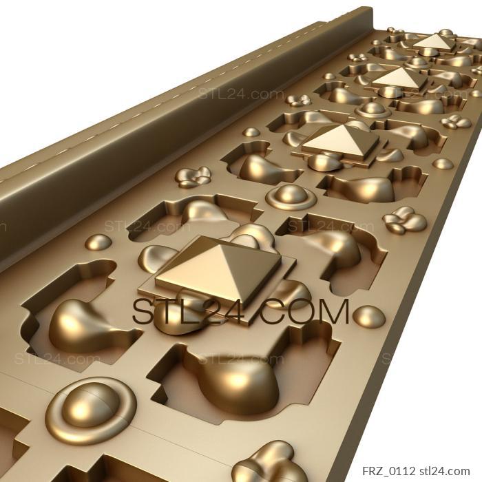 Frieze (Cutting of stones, FRZ_0112) 3D models for cnc