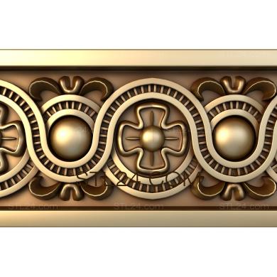 Frieze (Wavy lines with colors, FRZ_0114) 3D models for cnc