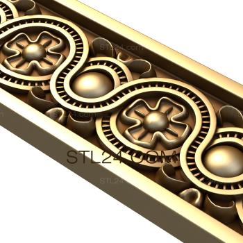 Frieze Wavy lines with colors 3d model