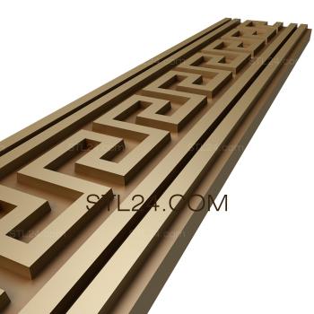 Frieze Square wave with a double stripe 3d model