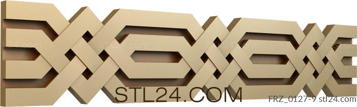 Frieze (Strict massive geometry, FRZ_0127-9) 3D models for cnc