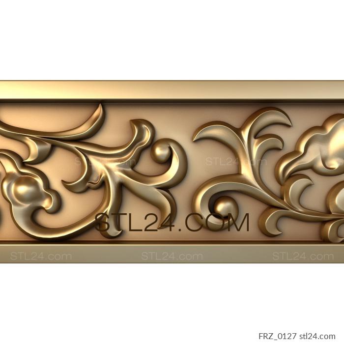 Frieze (Oregano sprigs, FRZ_0127) 3D models for cnc