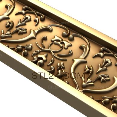 Фризы (Бузинные веточки, FRZ_0133) 3D модель для ЧПУ станка