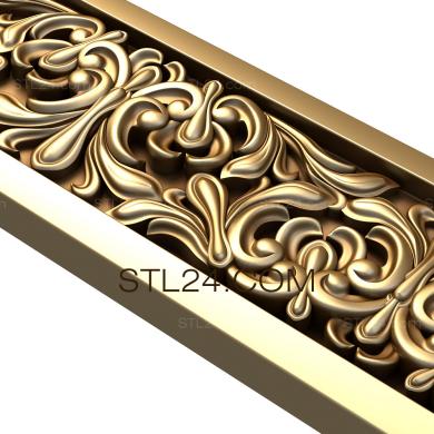 Frieze (Isotome bushes, FRZ_0146) 3D models for cnc