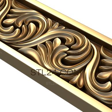 Frieze (Kosmea ornament, FRZ_0156) 3D models for cnc