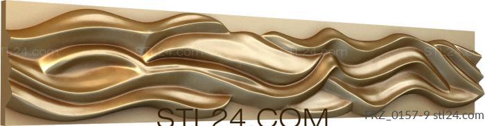 Frieze (Waves on the river, FRZ_0157-9) 3D models for cnc