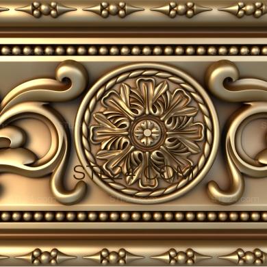 Frieze (Sun and leaves, FRZ_0170) 3D models for cnc