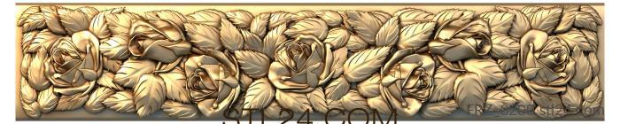 Frieze (Rose garden, FRZ_0200) 3D models for cnc