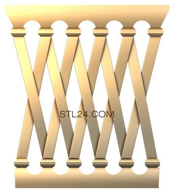 Фризы (Удлиненная решетка, FRZ_0222) 3D модель для ЧПУ станка