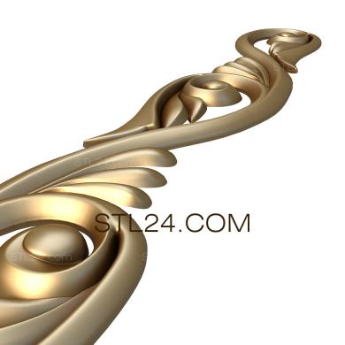 Фризы (Лист донника, FRZ_0228) 3D модель для ЧПУ станка