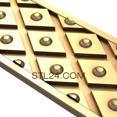 Frieze (Rhombus with pearl, FRZ_0241) 3D models for cnc