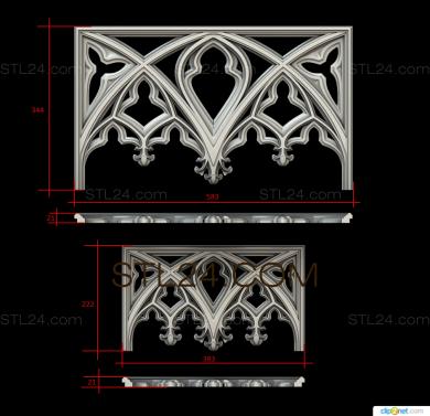 Фризы (Готические арки, FRZ_0259) 3D модель для ЧПУ станка