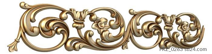 Frieze (The scarlet flower, FRZ_0263) 3D models for cnc
