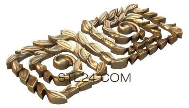 Фризы (Лабиринт из листьев, FRZ_0264) 3D модель для ЧПУ станка