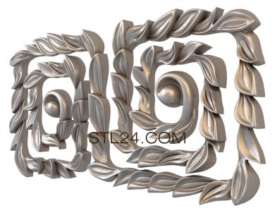 Фризы (Лабиринт из листьев, FRZ_0264) 3D модель для ЧПУ станка