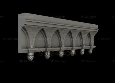 Фризы (Остроконечные арки, FRZ_0267) 3D модель для ЧПУ станка