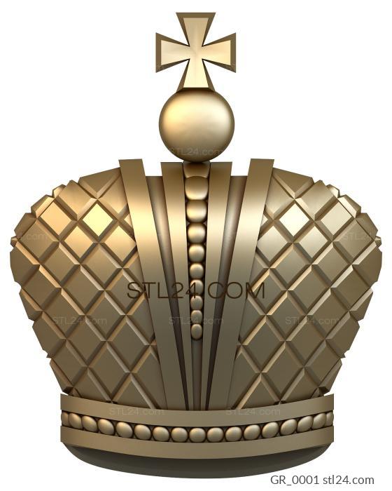 Гербы (Коронационная корона, GR_0001) 3D модель для ЧПУ станка