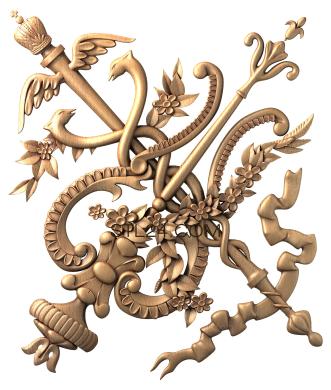 Emblems (Royal scepters, GR_0002) 3D models for cnc
