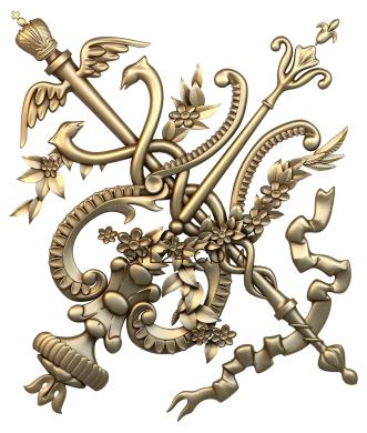 Emblems (Royal scepters, GR_0002) 3D models for cnc