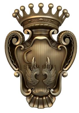 3d модель герба в королевском стиле GR_0003