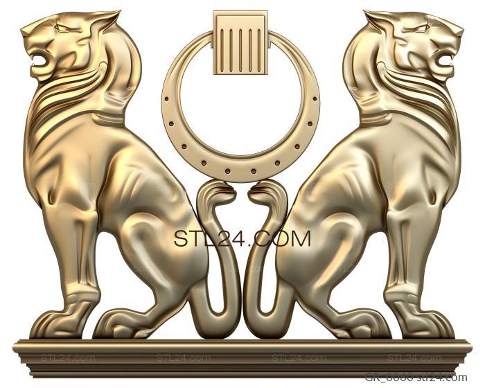 Emblems (Moon Lions, GR_0060) 3D models for cnc