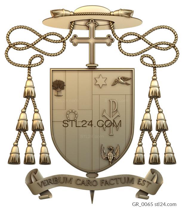 Coat of arms (Monk's Rosary, GR_0065) 3D models for cnc