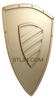 Coat of arms (Shield with shield, GR_0078) 3D models for cnc