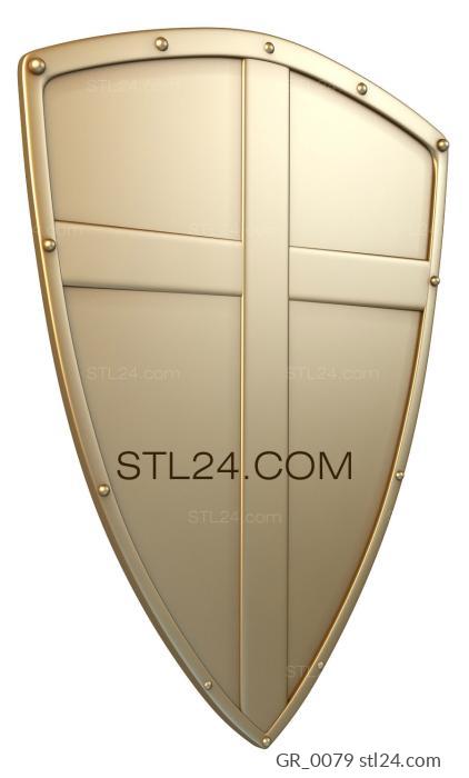 Emblems (Crusader Shield, GR_0079) 3D models for cnc