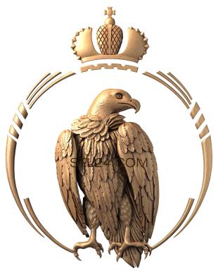 Coat of arms (Royal Falcon, GR_0106) 3D models for cnc